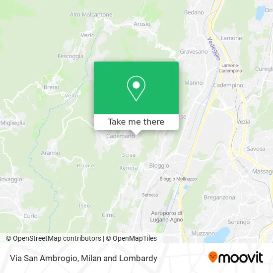 Via San Ambrogio map