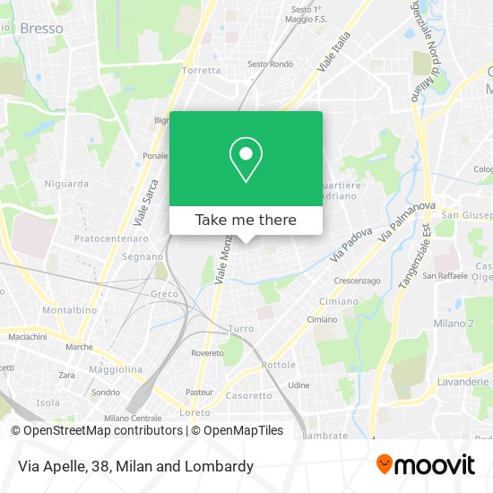 Via Apelle, 38 map