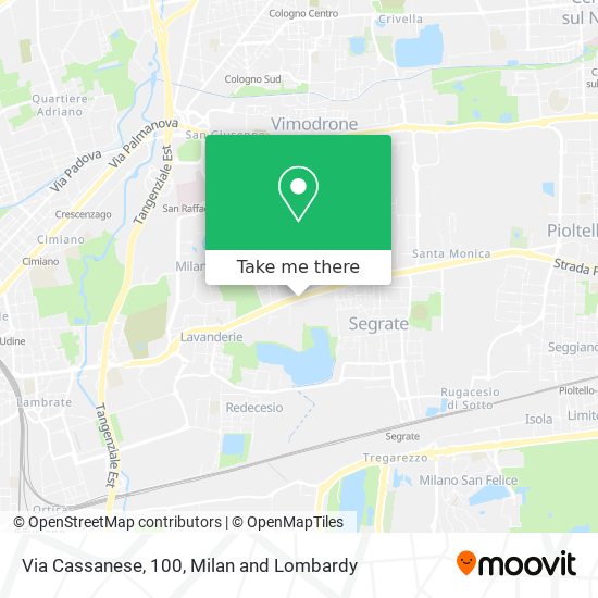 Via Cassanese, 100 map