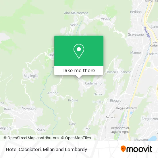 Hotel Cacciatori map