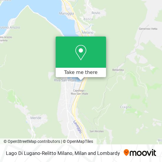 Lago Di Lugano-Relitto Milano map