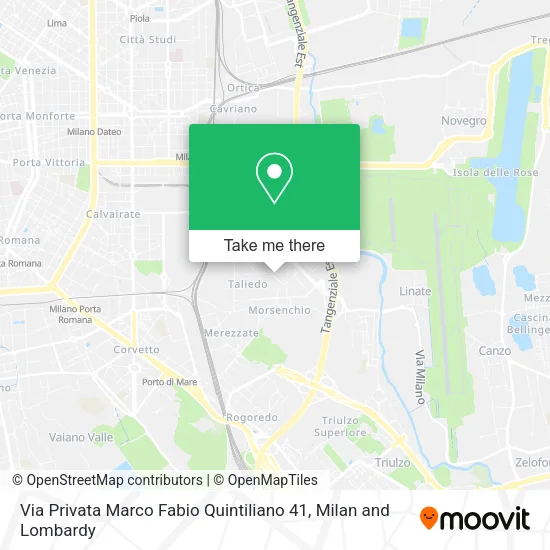 Via Privata Marco Fabio Quintiliano 41 map