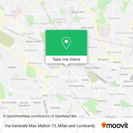Via Generale Mac Mahon 73 map