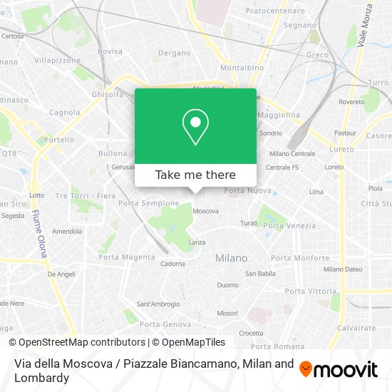 Via della Moscova / Piazzale Biancamano map