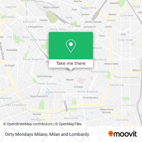 Dirty Mondays Milano map