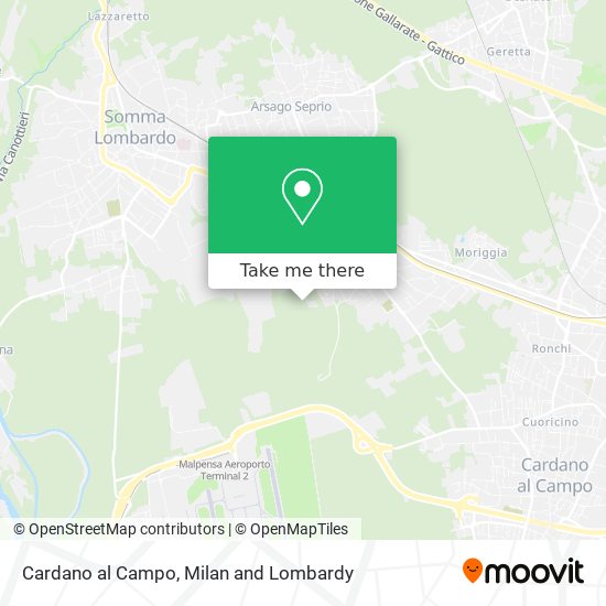 Cardano al Campo map