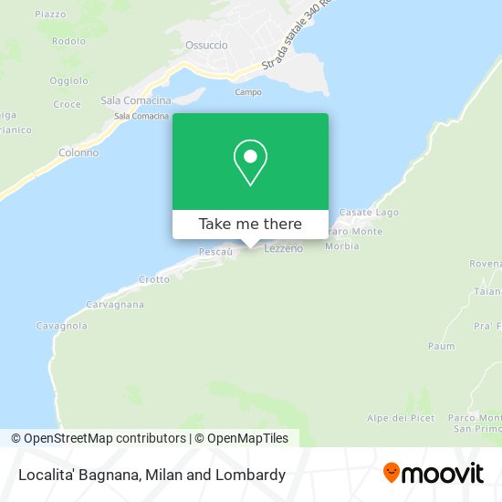Localita' Bagnana map