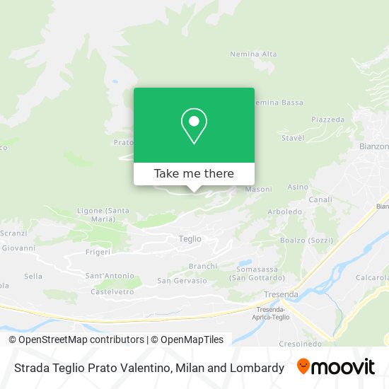 Strada Teglio Prato Valentino map