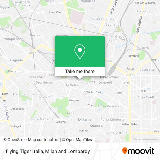 Flying Tiger Italia map