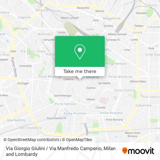 Via Giorgio Giulini / Via Manfredo Camperio map