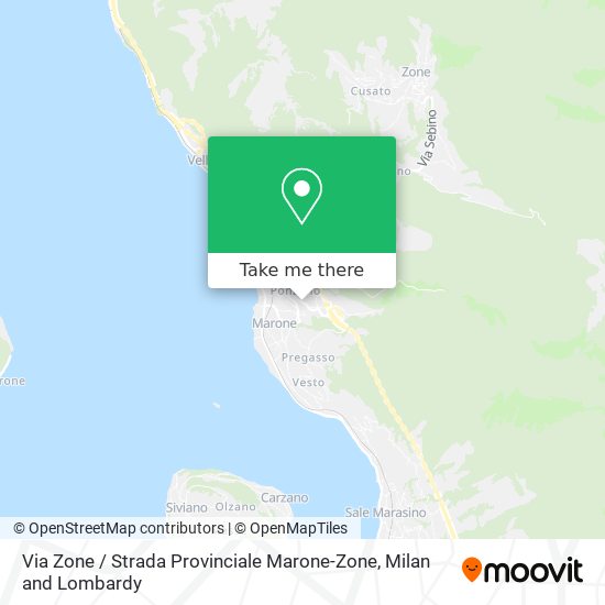 Via Zone / Strada Provinciale Marone-Zone map