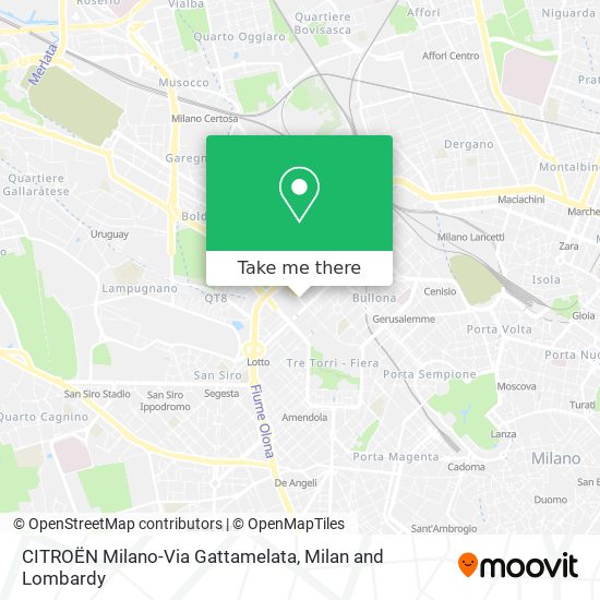 CITROËN Milano-Via Gattamelata map