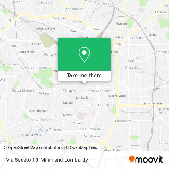 Via Senato  10 map