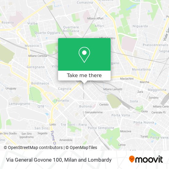 Via General Govone 100 map