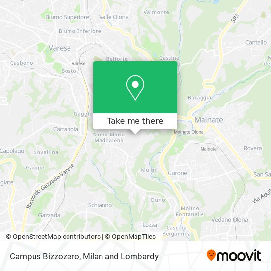 How to get to Campus Bizzozero in Varese by Bus or Train?