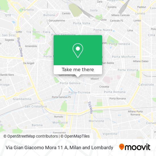 Via Gian Giacomo Mora  11 A map