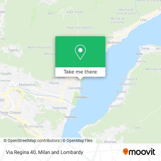 Via Regina 40 map