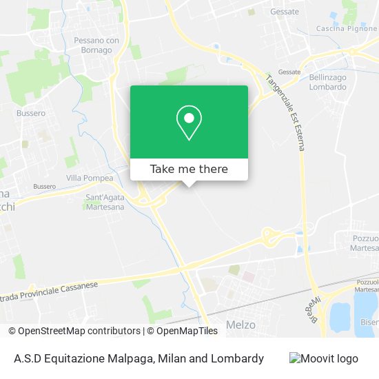 A.S.D Equitazione Malpaga map