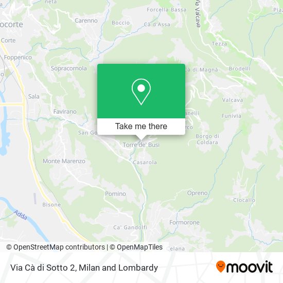 Via Cà di Sotto 2 map