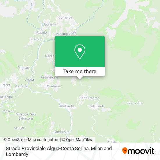 Strada Provinciale Algua-Costa Serina map