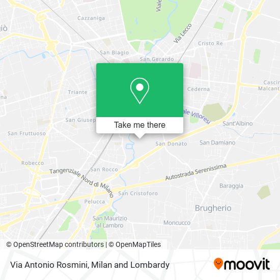 Via Antonio Rosmini map