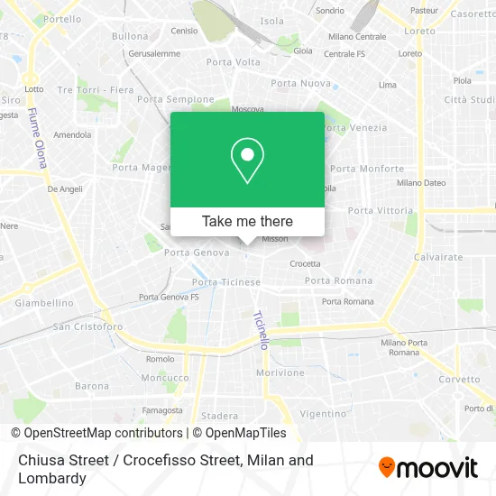 Chiusa Street / Crocefisso Street map