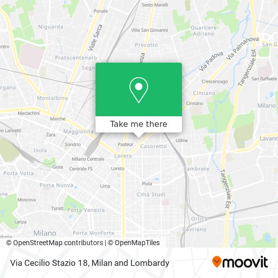 Via Cecilio Stazio  18 map