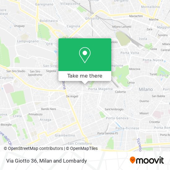 Via Giotto  36 map
