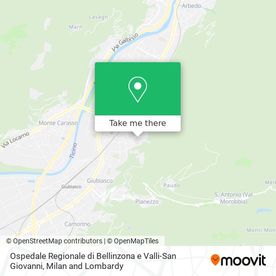 Ospedale Regionale di Bellinzona e Valli-San Giovanni map