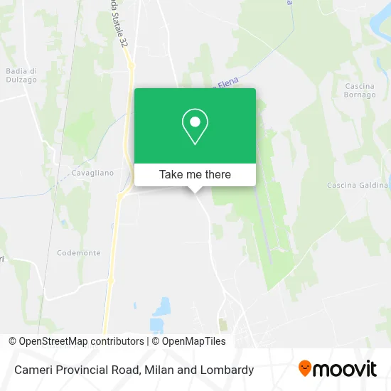 Cameri Provincial Road map