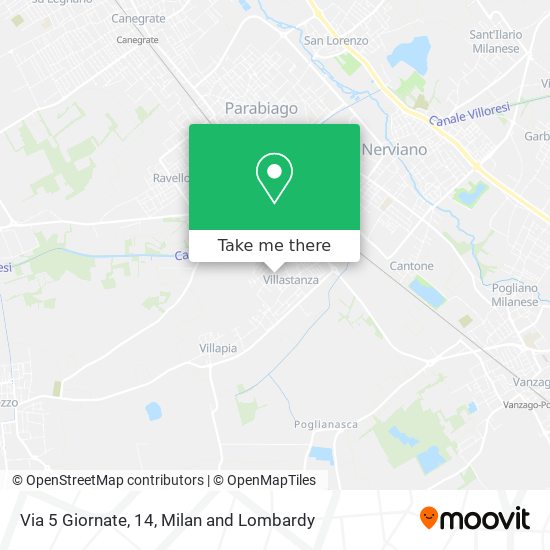 Via 5 Giornate, 14 map