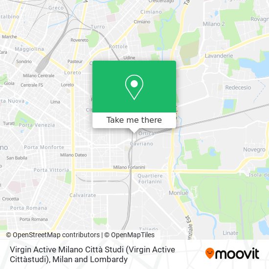 Virgin Active Milano Città Studi (Virgin Active Cittàstudi) map