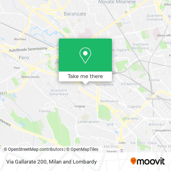 Via Gallarate  200 map