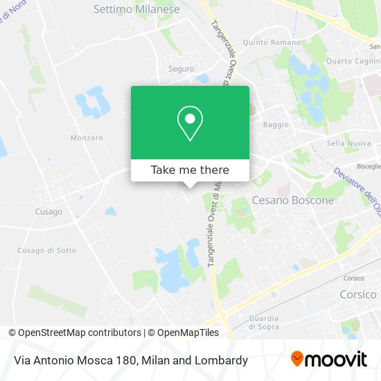 Via Antonio Mosca  180 map