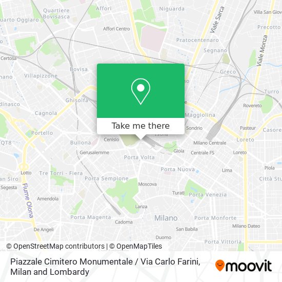 Piazzale Cimitero Monumentale / Via Carlo Farini map
