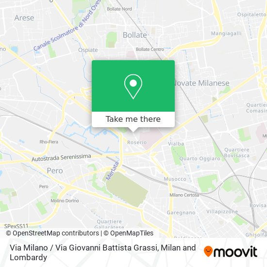 Via Milano / Via Giovanni Battista Grassi map