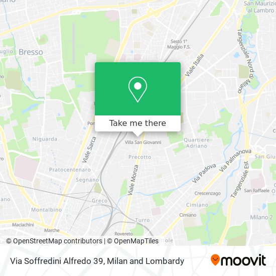 Via Soffredini Alfredo 39 map