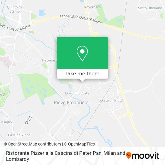 Ristorante Pizzeria la Cascina di Peter Pan map