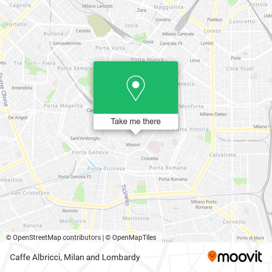 Caffe Albricci map