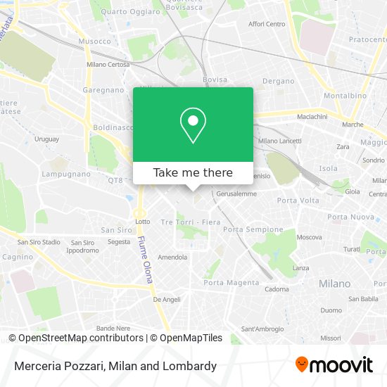 Merceria Pozzari map