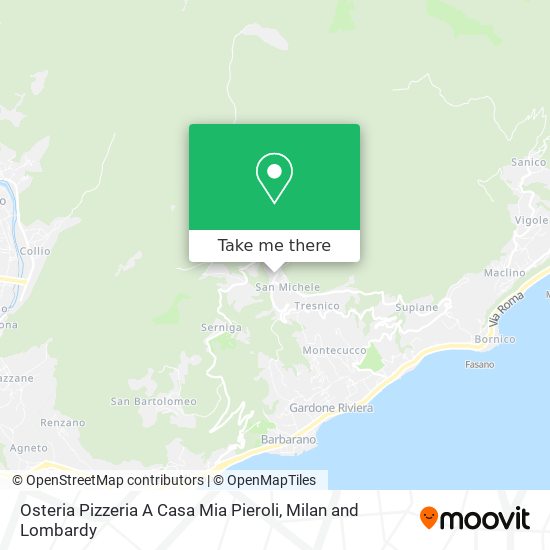 Osteria Pizzeria A Casa Mia Pieroli map