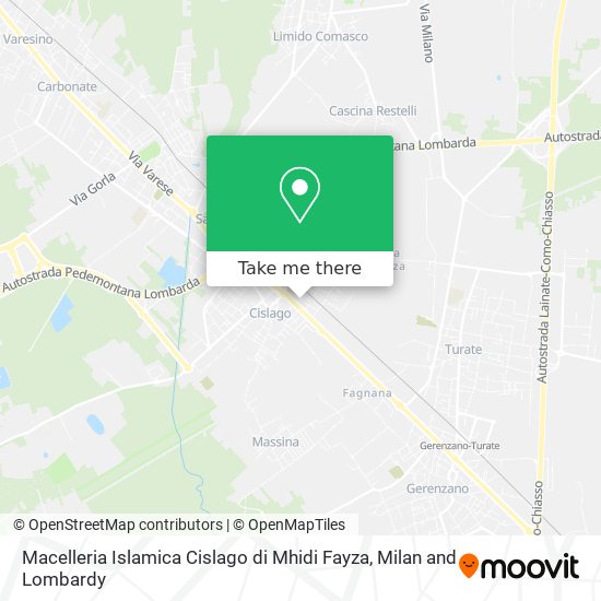 Macelleria Islamica Cislago di Mhidi Fayza map