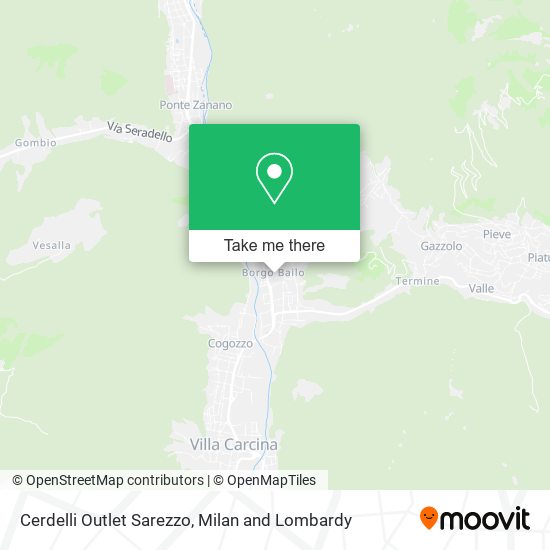 Cerdelli Outlet Sarezzo map