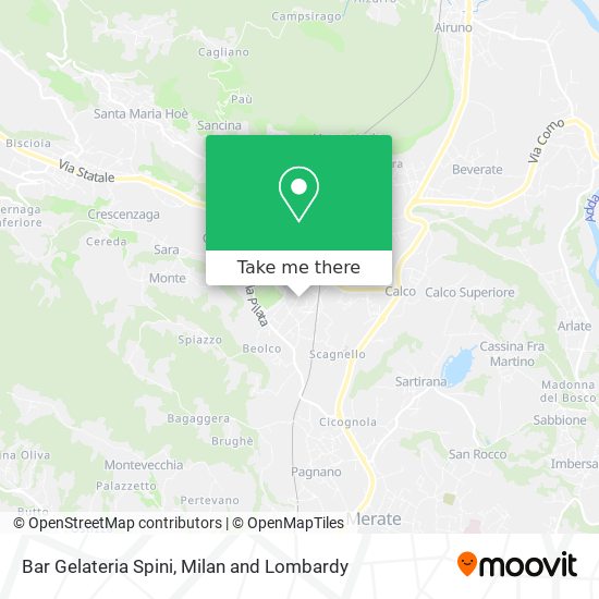 Bar Gelateria Spini map
