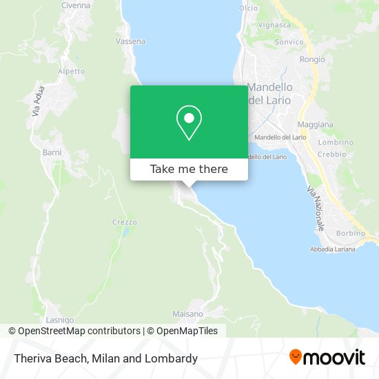 Theriva Beach map