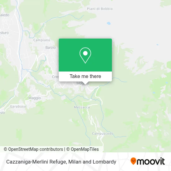 Cazzaniga-Merlini Refuge map