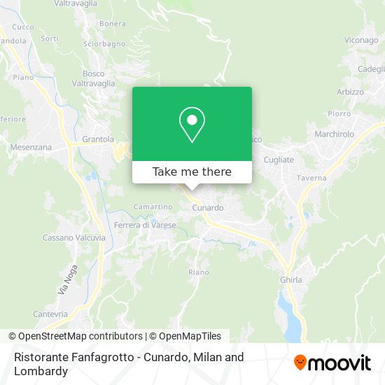 Ristorante Fanfagrotto - Cunardo map