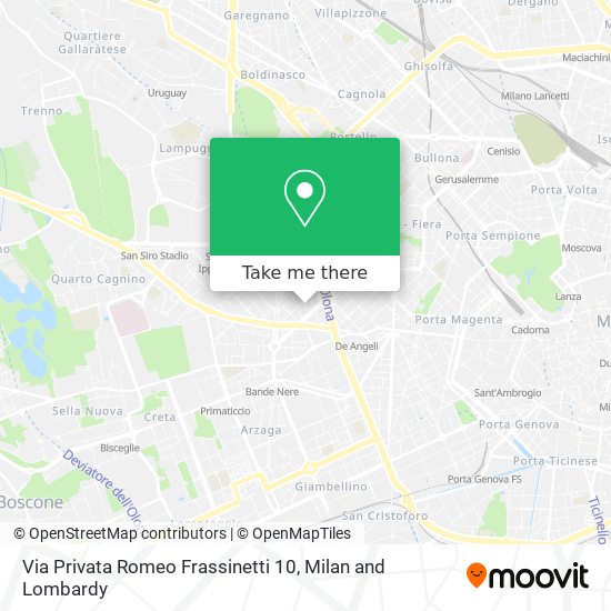 Via Privata Romeo Frassinetti 10 map