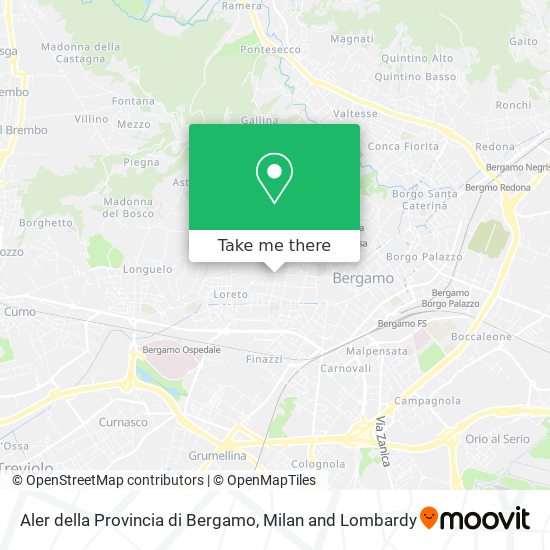 Aler della Provincia di Bergamo map
