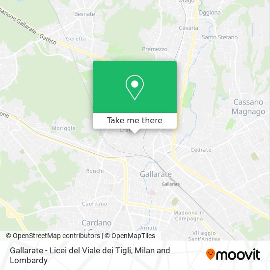 Gallarate - Licei del Viale dei Tigli map